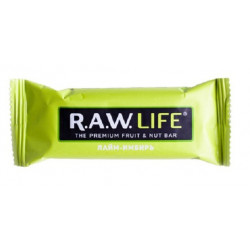 R.A.W LIFE. Орехово-фруктовый батончик "Лайм-Имбирь", 47 гр
