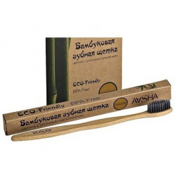Aasha Herbals. Зубная щетка бамбуковая с угольным напылением (средняя жесткость)