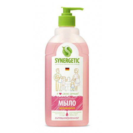 SYNERGETIC. Мыло жидкое для мытья рук и тела "Аромамагия", 500 мл