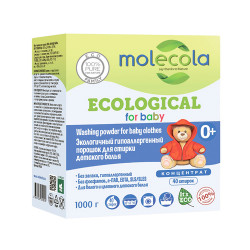 Molecola. Стиральный порошок (концентрат) для детского белья гипоаллергенный, 1 кг