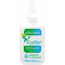 Ecolibri. Лосьон с антибактериальным эффектом (со спиртом) с экстрактом алоэ вера, 150 мл