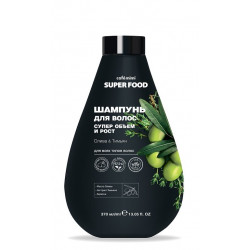 Cafe mimi. Шампунь для волос супер объем и рост "Олива и Тимьян" (серия SuperFood), 370 мл