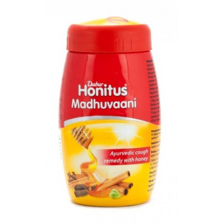Dabur. Аюрведическое средство от кашля с медом Honitus Madhuvaani, 150 мл