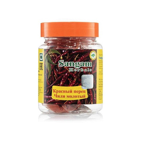 Sangam Herbals. Красный перец Чили (молотый), 50 г