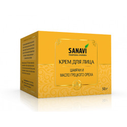 Sanavi. Крем для лица, шафран и масло грецкого ореха, 50 г.