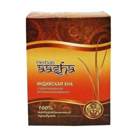 Aasha Herbals. Хна стерилизованная витаминизированная, 80 г