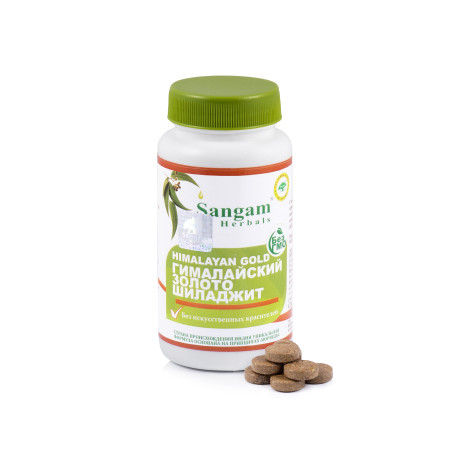Sangam Herbals. Гималайское золото (шиладжит) таблетки, 750 мг, 60 шт