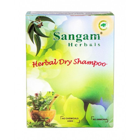 Sangam Herbals. Травяной сухой шампунь порошок, 100 г