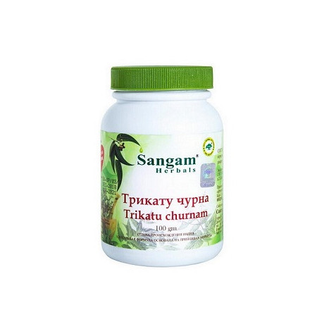 Sangam Herbals. Трикату Чурна, 100 г