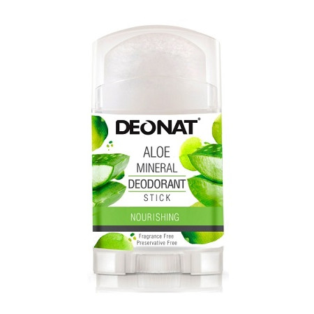 Deonat. Минеральный дезодорант Кристалл вывинчивающийся (twist-up), Алое, 100 г