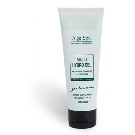 Alga Spa. Гель для лица, рук и тела "Интенсивное увлажнение и регенерация" на основе хлореллы, 75 мл