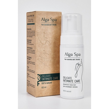 Alga Spa. Деликатная пенка-мусс ДЛЯ ИНТИМНОЙ ГИГИЕНЫ на основе суспензии хлореллы, 150 мл