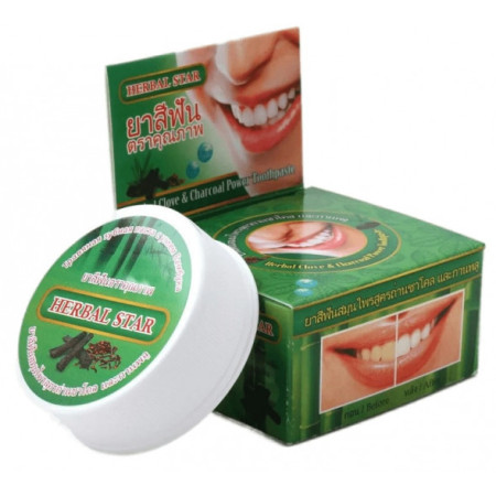 Herbal Star. Зубная паста с гвоздикой и углем, 30 г