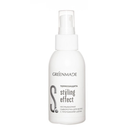 GREENMADE. Сыворотка-спрей для волос несмываемая STYLING EFFECT, Термозащита, 100 мл 