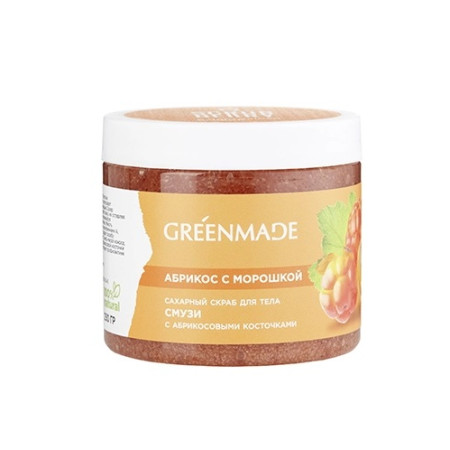 GREENMADE. Сахарный скраб для тела Абрикос с морошкой, 250 г