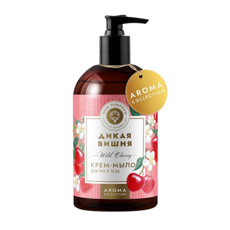 Мануфактура Дом Природы. Крем-мыло для рук и тела Дикая вишня, 300 мл
