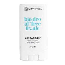 Matsesta. BIO DEO Дезодорант-стик свежая мята и зеленый чай (15 гр)
