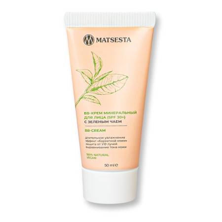 Matsesta. ВВ-крем минеральный для лица (SPF 30+) с зеленым чаем 50 мл
