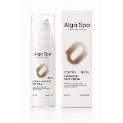 Alga Spa. Солнцезащитный КРЕМ ДЛЯ ЛИЦА, ШЕИ И ЗОНЫ ДЕКОЛЬТЕ на основе суспензии хлореллы, 50 мл