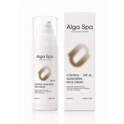 Alga Spa. Солнцезащитный КРЕМ ДЛЯ ЛИЦА, ШЕИ И ЗОНЫ ДЕКОЛЬТЕ на основе суспензии хлореллы, 50 мл