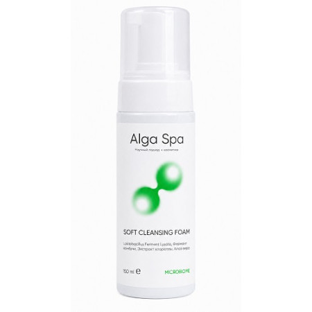 Alga Spa. Мягкая пенка для умывания на основе живой суспензии, 150 мл